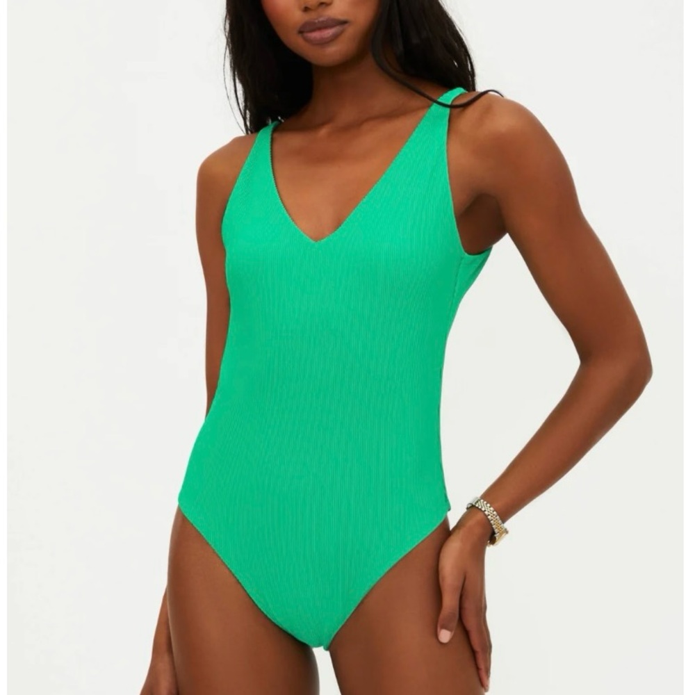 Beach Riot Core Collection REESE ONE PIECE TECHNICOLOR GREEN